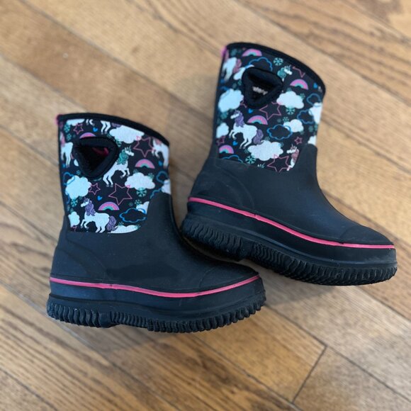 Toddler Girl Waterproof Winter Boots Unicorn - Picture 2 of 4